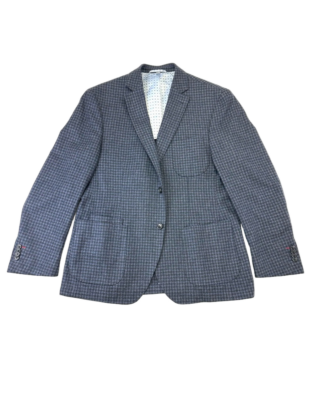 JKT New York Wool Check Blazer Mens 42R Bond Unlined Business Casual